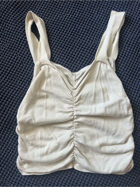 Active USA Cream Ruched Camisole Tank
